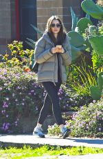 LILY COLLINS Leaves a Gym in Los Angeles 01/10/2019