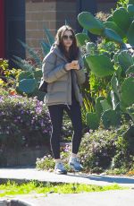 LILY COLLINS Leaves a Gym in Los Angeles 01/10/2019