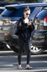 LILY COLLINS Leaves a Gym in Los Angeles 01/30/2019