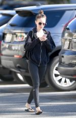 LILY COLLINS Leaves a Gym in Los Angeles 01/30/2019