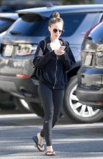 LILY COLLINS Leaves a Gym in Los Angeles 01/30/2019