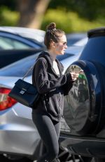 LILY COLLINS Leaves a Gym in Los Angeles 01/30/2019