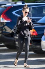 LILY COLLINS Leaves a Gym in Los Angeles 01/30/2019