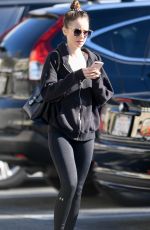 LILY COLLINS Leaves a Gym in Los Angeles 01/30/2019