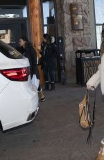 LILY COLLINS Out and About in Park City 01/26/2019
