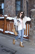 LILY COLLINS Out and About in Park City 01/26/2019