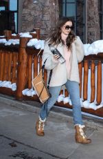 LILY COLLINS Out and About in Park City 01/26/2019
