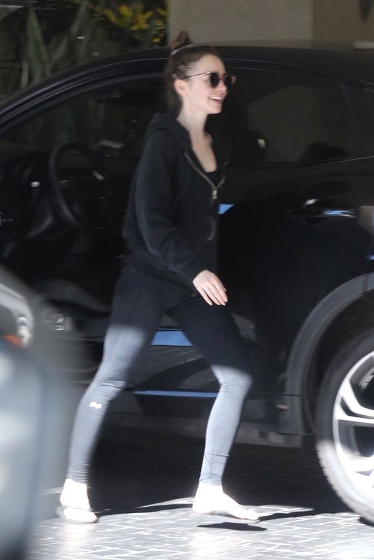 LILY COLLINS Out and About in West Hollywood 01/25/2019