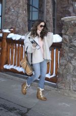 LILY COLLINS Out at 2019 Sundance Film Festival in Park City 01/26/2019
