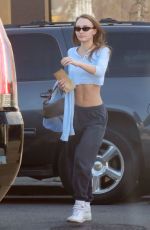 LILY-ROSE DEPP in Chort Crop Top Out in Los Angeles 01/27/2019