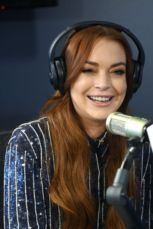 LINDSAY LOHAN at SiriusXM Studio in New York 01/07/2019