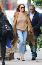 LINDSAY LOHAN Leaves Her Apartment in New York 01/10/2019