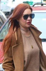 LINDSAY LOHAN Leaves Her Apartment in New York 01/10/2019