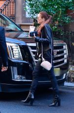 LINDSAY LOHAN Leaves Jamba Juice in New York 01/09/2019