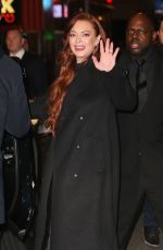 LINDSAY LOHAN Leaves MTV Studios in New York 01/04/2019