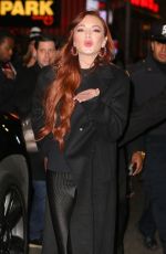 LINDSAY LOHAN Leaves MTV Studios in New York 01/04/2019