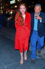 LINDSAY LOHAN Night Out in New York 01/07/2019