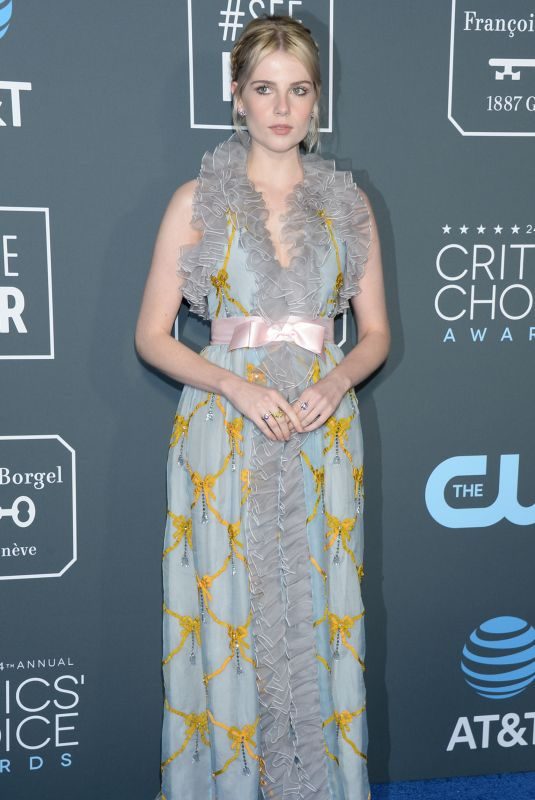 LUCY BOYNTON at 2019 Critics’ Choice Awards in Santa Monica 01/13/2019