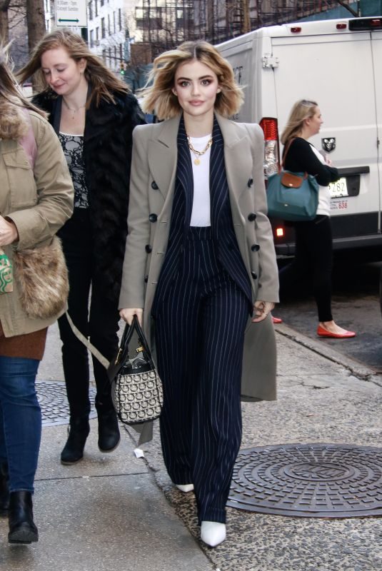 LUCY HALE Arrives at Buzzfeed Studios in New York 01/09/2019