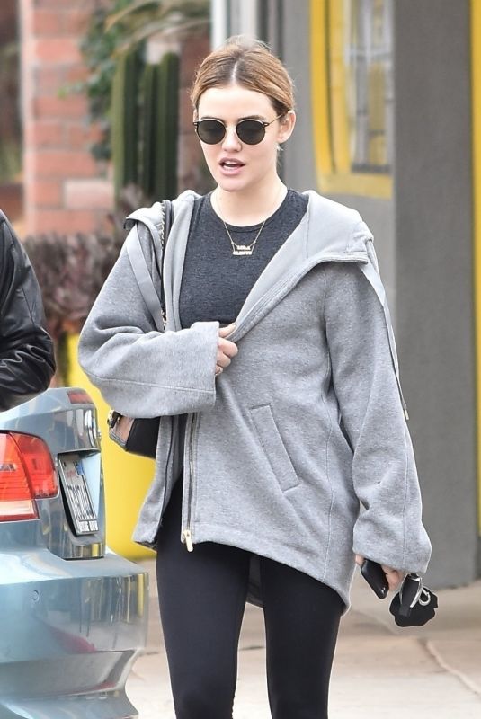LUCY HALE Heading to a Gym in Studio City 01/05/2019