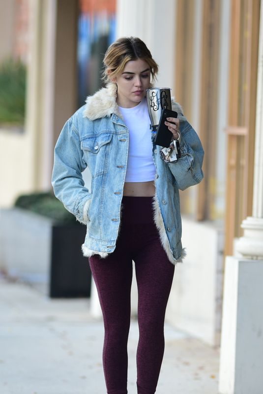 LUCY HALE Heading to the a Gym in Los Angeles 01/06/2019