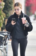 LUCY HALE Out for Ice Coffee in Studio City 01/11/2019