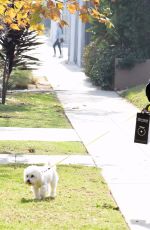 LUCY HALE Out with Her Dog in Studio City 01/11/2019