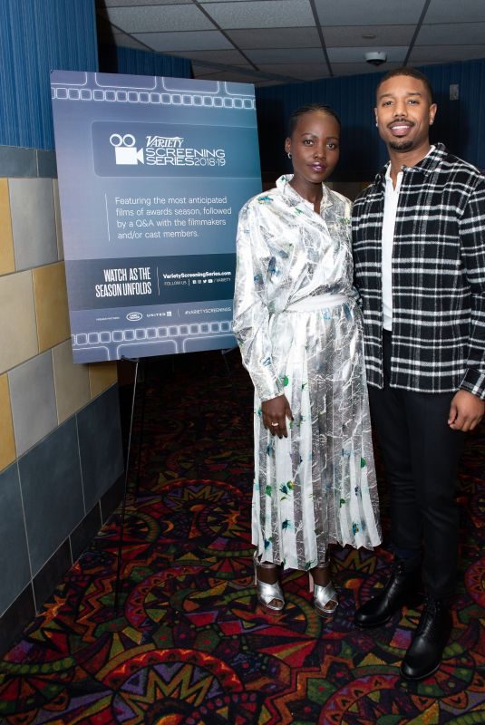 LUPITA NYONG’O and Michael B. Jordan at Black Panther Special Screening in New York 01/10/2019