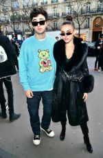 MADISON BEER and Zack Bia Leaves Amiri Fashion Show in Paris 01/18/2019