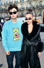 MADISON BEER and Zack Bia Leaves Amiri Fashion Show in Paris 01/18/2019