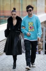 MADISON BEER and Zack Bia Leaves Amiri Fashion Show in Paris 01/18/2019