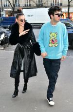 MADISON BEER and Zack Bia Leaves Amiri Fashion Show in Paris 01/18/2019