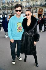 MADISON BEER and Zack Bia Leaves Amiri Fashion Show in Paris 01/18/2019