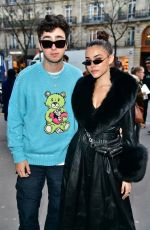 MADISON BEER and Zack Bia Leaves Amiri Fashion Show in Paris 01/18/2019
