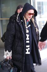 MADONNA Arrives at JFK Airport in New york 01/28/2019