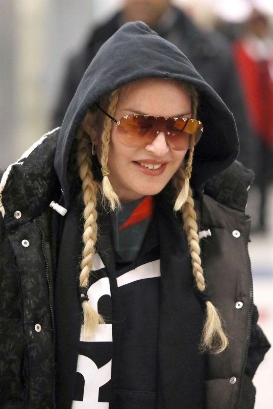 MADONNA Arrives at JFK Airport in New york 01/28/2019