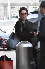 MAGGIE GYLLENHAAL at LAX Airport in Los Angeles 01/11/2019