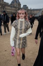 MAISIE WILLIAMS Arrives at Kenzo Fashion Show at PFW in Paris 01/20/2019