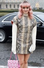 MAISIE WILLIAMS Arrives at Kenzo Fashion Show at PFW in Paris 01/20/2019