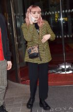 MAISIE WILLIAMS at Royal Monceau Hotel in Paris 01/20/2019