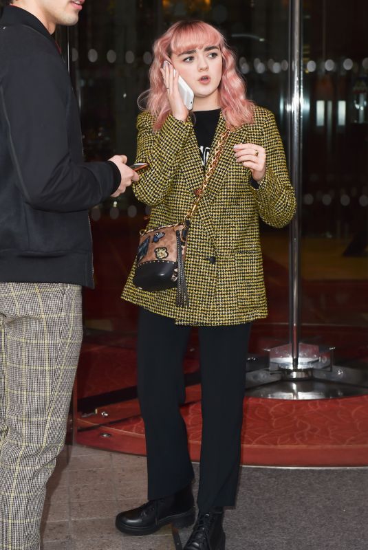 MAISIE WILLIAMS at Royal Monceau Hotel in Paris 01/20/2019