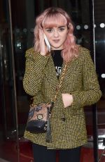 MAISIE WILLIAMS Leaves Royal Monceau Hotel in Paris 01/20/2019