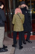 MAISIE WILLIAMS Leaves Royal Monceau Hotel in Paris 01/20/2019