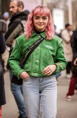 MAISIE WILLIAMS Out and About in Paris 01/15/2019