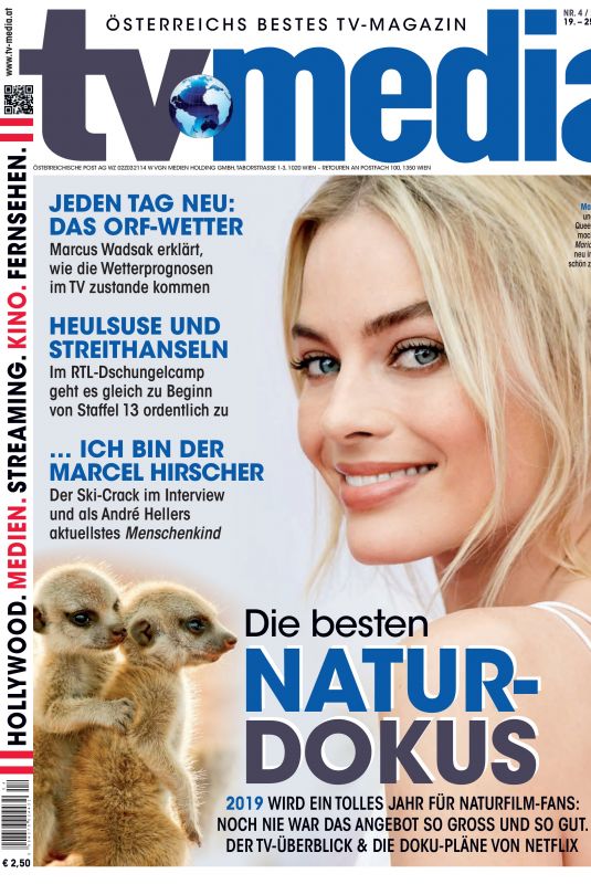 MARGOT ROBBIE in TV Media Magazine, January 2019