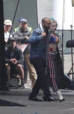 MARGOT ROBBIE on the Set of Birds of Prey in Los Angeles 01/28/2019