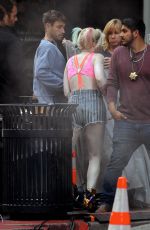 MARGOT ROBBIE on the Set of Birds of Prey in Los Angeles 01/29/2019