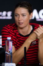 MARIA SHARAPOVA at 2019 Australian Open Press Conference in Melbourne 01/14/2019