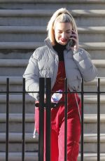 MEGAN BARTON HANSON Leaves Her Home in London 01/28/2019