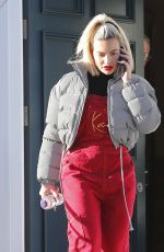 MEGAN BARTON HANSON Leaves Her Home in London 01/28/2019